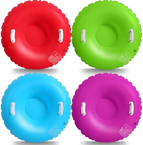 Shappy 4 Pack Inflatable Snow Tubes Heavy Duty