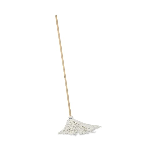 Boardwalk BWK116R Deck Mop, 48" Wooden Handle, 16oz Rayon Fiber Head (Pack of 6)