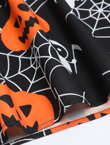ZEZCLO Women's Plus Size Halloween Dress Pumpkin Halloween Costume Dresses