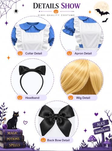 Blue Princess Storybook Character Cosplay, Adult Womens Halloween Costumes