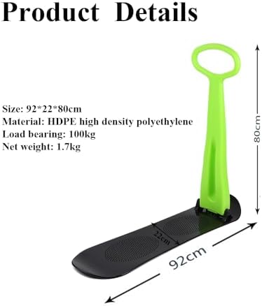 Snow Scooter, Fold-up Snowboard with Handlebar Kick-Scooter Sliding Snow Sled for Kids and Adults, Toddlers Ski Skate