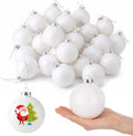 Zubebe 24 Pcs 4 Inch Blank White DIY Christmas Ball Ornaments for Craft