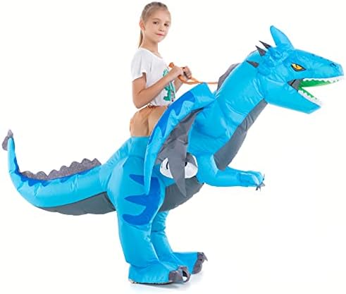Inflatable Toddler Child Dragon Costume, Blow up Rider Cosplay Boys Girls