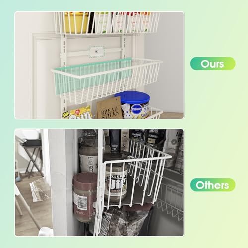 Mefirt White 9-Tier Over The Door Pantry Organizer, Pantry Organization