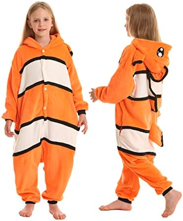 SimZoo Kids Animal Onesie Pajamas Halloween Costumes Cosplay 4-13Y