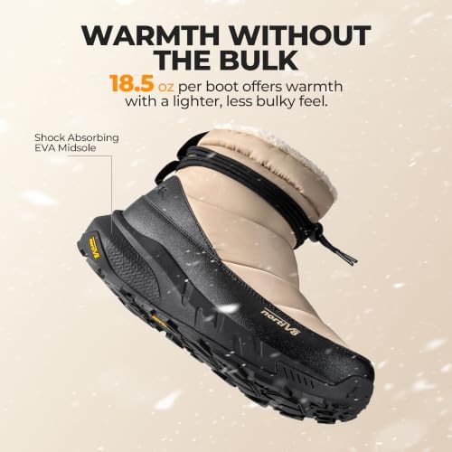 NORTIV 8 Men's Wide Winter Snow Boots Insulated Waterproof Outdoor
