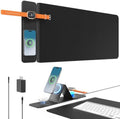 2nd Gen Wireless Charging Desk Mat,3-in-1 Foldable Phone Holder Mouse Pad