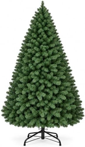 7.5ft Premium Artificial Christmas Tree, Realistic Spruce Design with Metal Hinge Construction, Easy Setup Foldable Stand, Perfect for Family Celebrations and Festive Decor