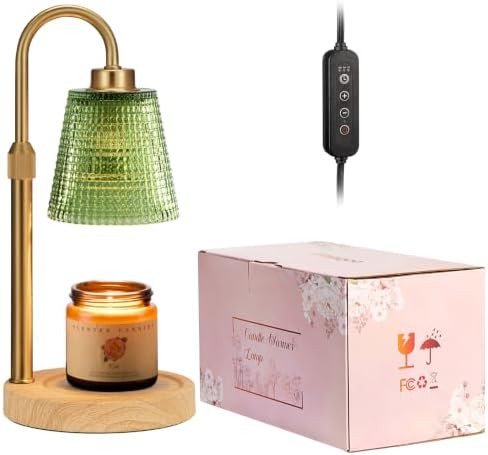 Sage Green Candle Warmer Lamp with Timer Home Decor Gifts for Women