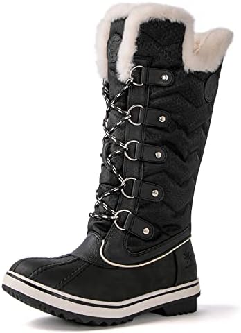 kingshow Globalwin Women’s Snow Boots – Mid-Calf-Length Winter Boots For Women with Faux Fur Lining, Insulated Cold Weather Protection, and Non-Slip Traction Sole