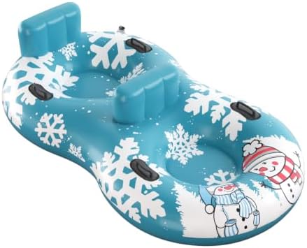 DIMAR GARDEN 2 Person Snow Tube Inflatable Snow Sled with Handles