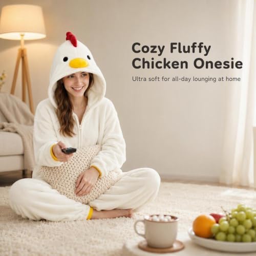 Snug Fit Unisex Adult Onesie Pajamas, Flannel Cosplay Animal One Piece Halloween Costume Sleepwear Homewear