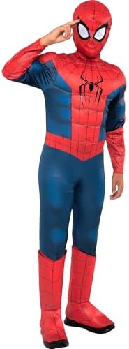 MARVEL Spider-Man Brand New Day Official Youth Halloween Costume - Premium Quality Padded Jumpsuit with Pull On Fabric Mask