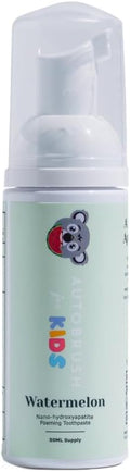 Autobrush Fluoride-Free Foaming Toothpaste for Kids, Watermelon Flavor, Whitening & Deep Cleaning, Travel Friendly, Anti-Cavity (Pack of 1)