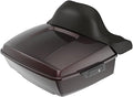 Advanblack Road Glide Tour Trunk Pack Midnight Crimson King Tour Trunk Pack Luggage +Wrap-Around Backrest Pad for '97-'25 Harley Touring Road King Street Glide Electra Glide CVO models