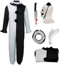 Kids Art Clown Costume with Bloody Mask Cosplay Outfit Boys Girls Ages 4-14