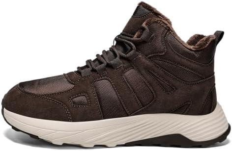 Winter Boots for Men and Women, Warm Fur-Lined Snow Boots with Slip-Resistant Outsole, High-Top Hiking Boots for Outdoor Walking and Cold Weather