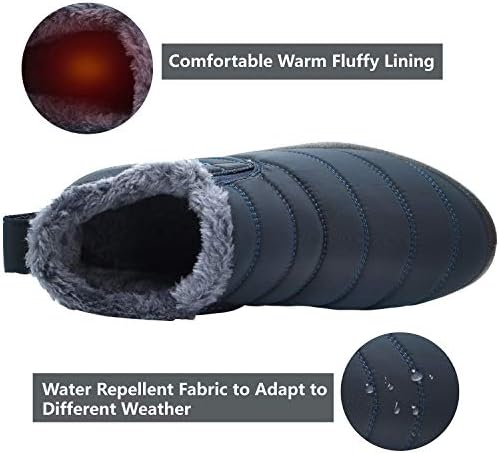 JOINFREE Winter Snow Boots for Women Men Anti-Skid House Shoes Ankle Boots Indoor Outdoor