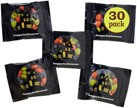 M&M'S Halloween Milk Chocolate Candy Party Favor Packs, Set of 30