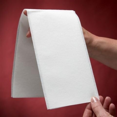 50-Pack BloominGoods Disposable Bathroom Napkins | 12" x 17" Single-Use Classic Lite Linen-Feel Guest Towels, Made in USA | Cloth-Like Hand Towels, White