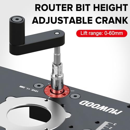 Router Lift, Precision Router Table Lift System, Durable Router Table Insert Plate, Router Lifts for Woodworking