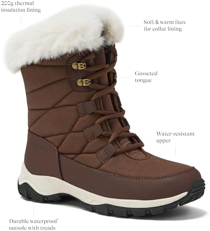 Lands' End Waterproof Insulated Womens Snow Boots, Winter Boots for Women