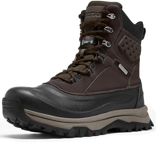 Coostar Winter Boots for Men Insulated Waterproof Snow Boots Cold Weather