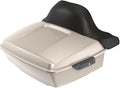 Advanblack Road Glide Tour Trunk Pack Silver Fortune King Tour Trunk Pack Luggage +Wrap-Around Backrest Pad for '97-'25 Harley Touring Road King Street Glide Electra Glide CVO models