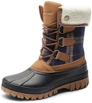 DREAM PAIRS Women's Mid Calf Winter Snow Boots