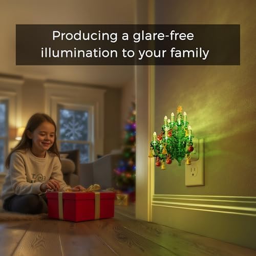 L LOHAS LED Christmas Night Light, Plug in Night Light, Dusk to Dawn Sensor
