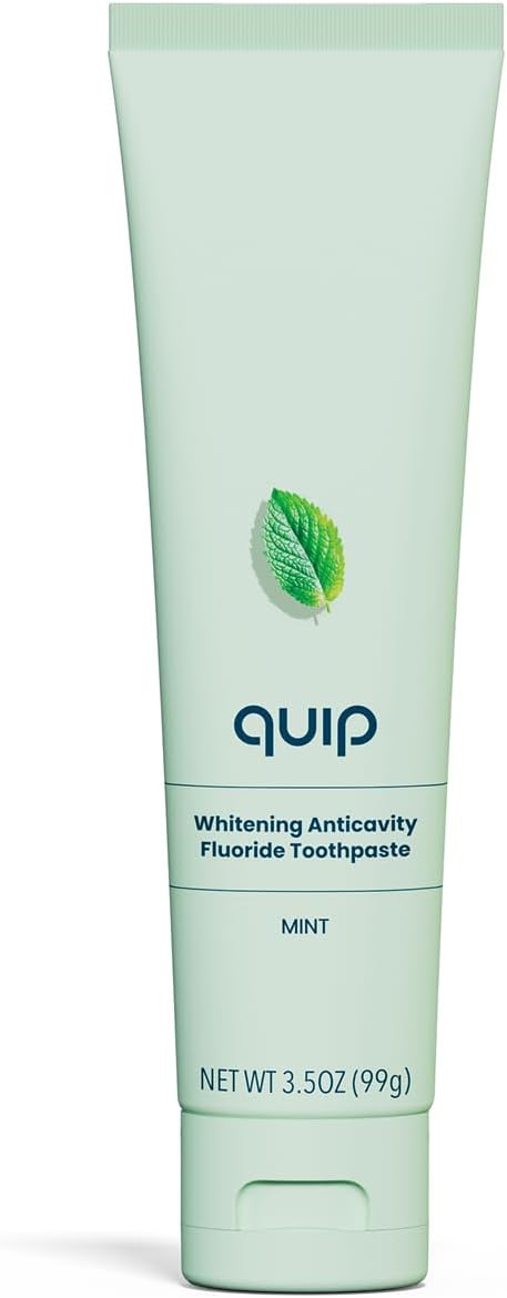 quip Daily Strengthening Anticavity Toothpaste - Fights Cavities - Strengthens Enamel - Gently Whitens - No SLS - Dentist-Recommended Full-Mouth Clean - Mint Flavor - 3.5oz - 3pk