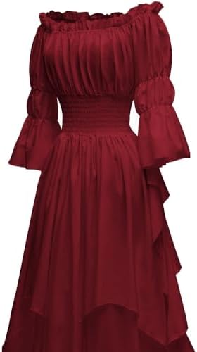 Women's Gothic Witch Dress Medieval Renaissance Costume Victorian Dress