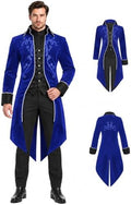 SIAEAMRG Mens Renaissance Pirate Halloween Costume Vampire Jackets Tailcoat