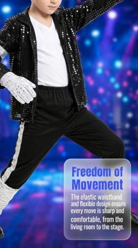Kids Dance Star Costume,80s 90s Pop Star Dance Party Outfit
