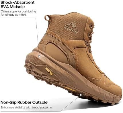 NORTIV 8 Men's Military Tactical Boot Zipper Lightweight