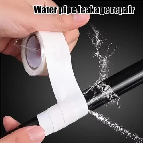 10 Roll 1 Inch X 10 FT Self-Fusing Silicone, Thickness 0.5mm Hose Repair Tape, Heavy Duty and Leak Proof Rubber Hose Tape, Pipe for Water(Black)