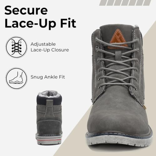 Mishansha Men's Waterproof Snow Boots, Insulated Winter Hiking Boots