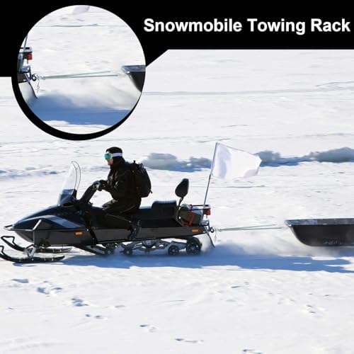 Yaocom Tow Hitch for Snowmobile ATV Trailer, 39 Inch, Silver