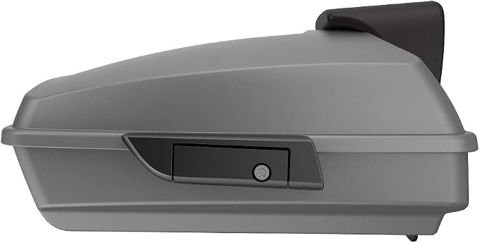 Advanblack Road Glide Tour Trunk Pack Charcoal Denim Razor Tour Trunk Pack Backrest Pad for '97-'25 Harley Touring Road King Street Glide Electra Glide CVO models