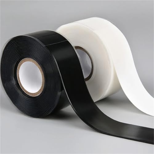 12 Roll 1 Inch X 10 FT Self-Fusing Silicone, Thickness 0.5mm Hose Repair Tape, Heavy Duty and Leak Proof Rubber Hose Tape, Pipe for Water(White)