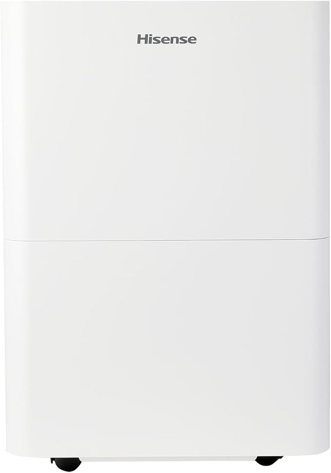 Hisense 35 Pint Compact Portable Dehumidifier with Slide-Out Bucket, Energy Efficient Quiet Humidity Absorber for Bathroom Bedroom Garage Attic Home Crawl Space, 3000 Sq. Ft.