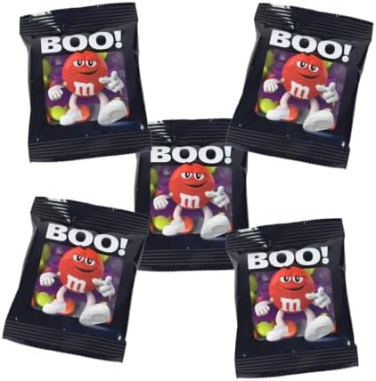 M&M'S Halloween Milk Chocolate Candy Party Favors, BOO Design, Set of 30