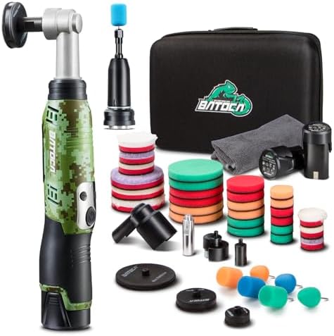 BATOCA 2026 S6 Mini Cordless Polisher 2 Heads for Motorcycles Detailing Kit