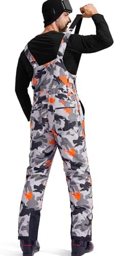 FREE SOLDIER Mens Snow Bibs Ski Snow Pants Softshell Ski Bib Overalls