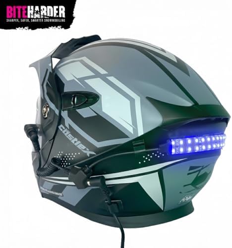 BITEHARDER Snowmobile Helmet Safety Light, Blue
