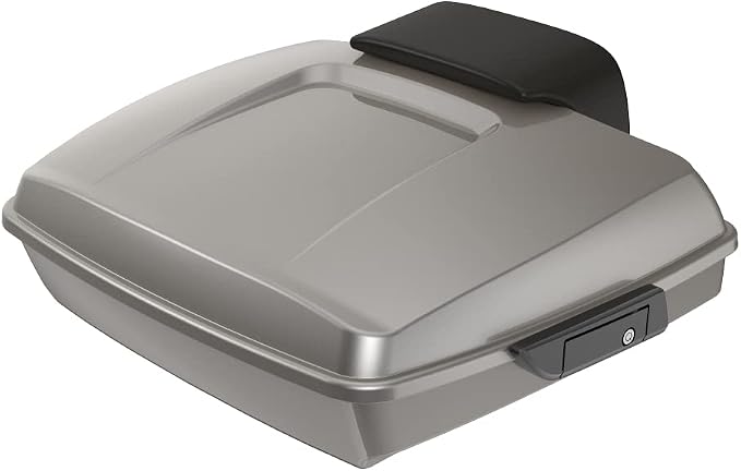 Advanblack Road Glide Tour Trunk Pack Pewter Pearl Razor Tour Trunk Pack Backrest Pad for '97-'25 Harley Touring Road King Street Glide Electra Glide CVO models