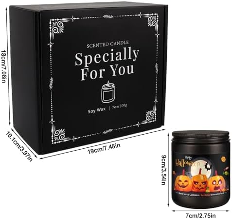 4 Pack 8Oz Halloween Scented Candles for Home Scented Aromatherapy Candles