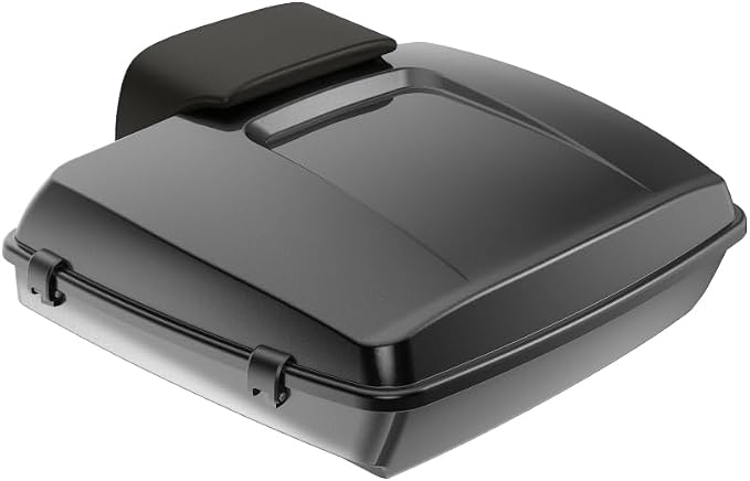 Advanblack 2025 RG Tour Trunk Pack Iron Horse Metallic Razor Tour Trunk Pack Backrest Pad for '97-'25 Harley Touring Road King Street Glide Electra Glide CVO models