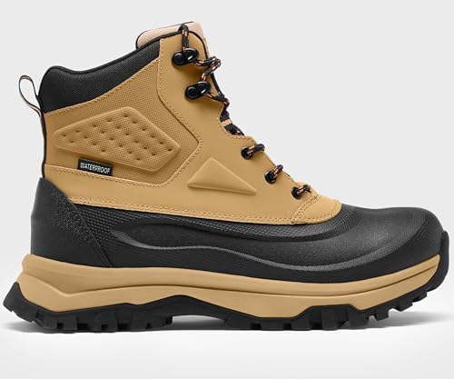 Coostar Mens Winter Boots Insulated Waterproof Snow Boot