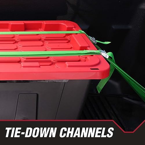 Storage Bins 27 Gal Stackable with Lids 6 Pack for Garage Basement